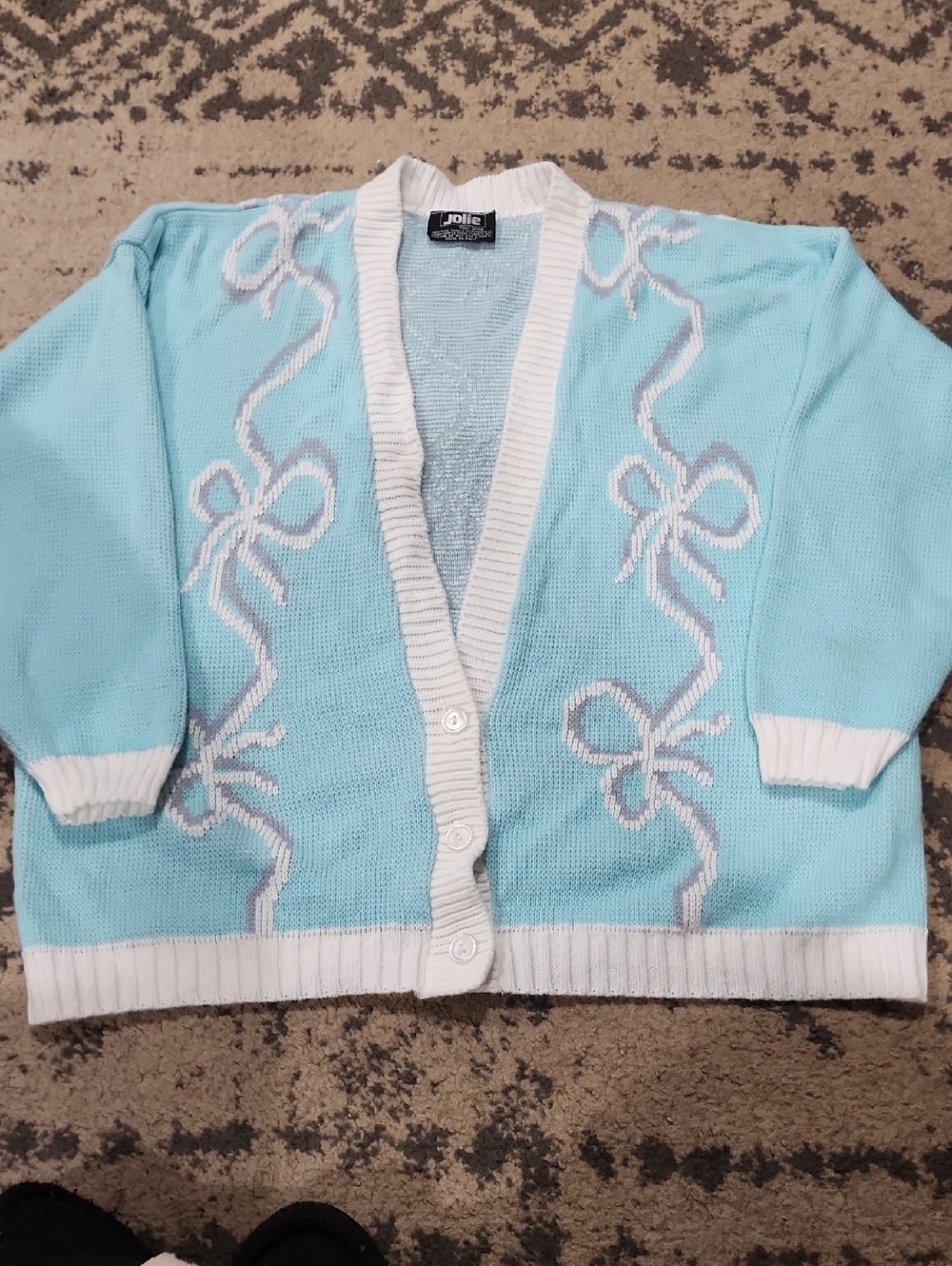 Vintage Sweater by Jolie Women's Light Cardigan Sweater Made in USA Small/Medium